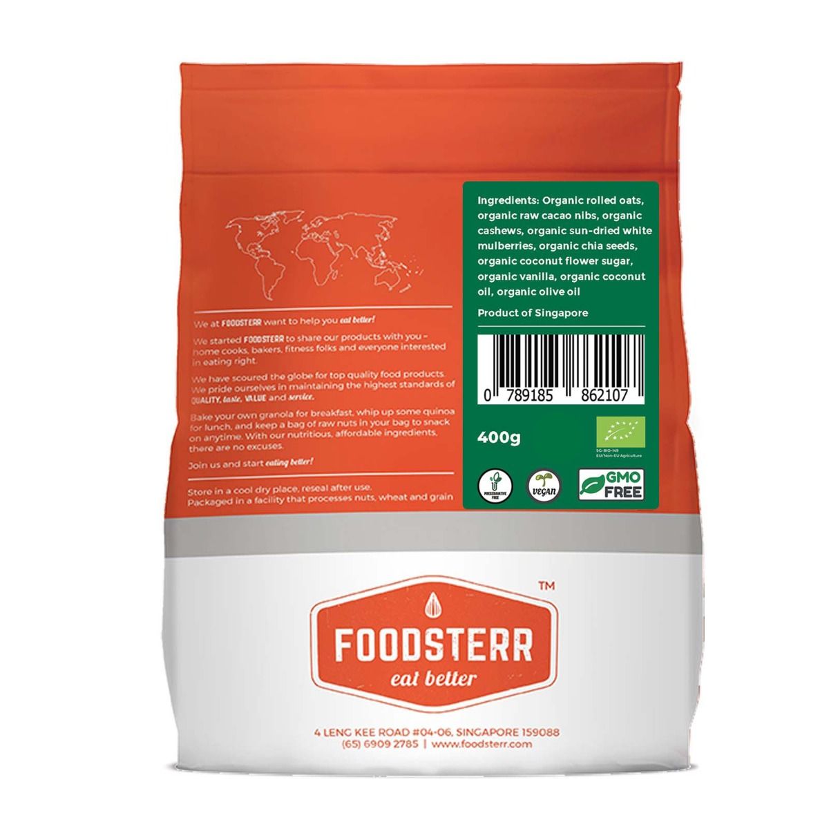 Organic Cacao Cashew Chia Granola - Foodsterr PTE LTD
