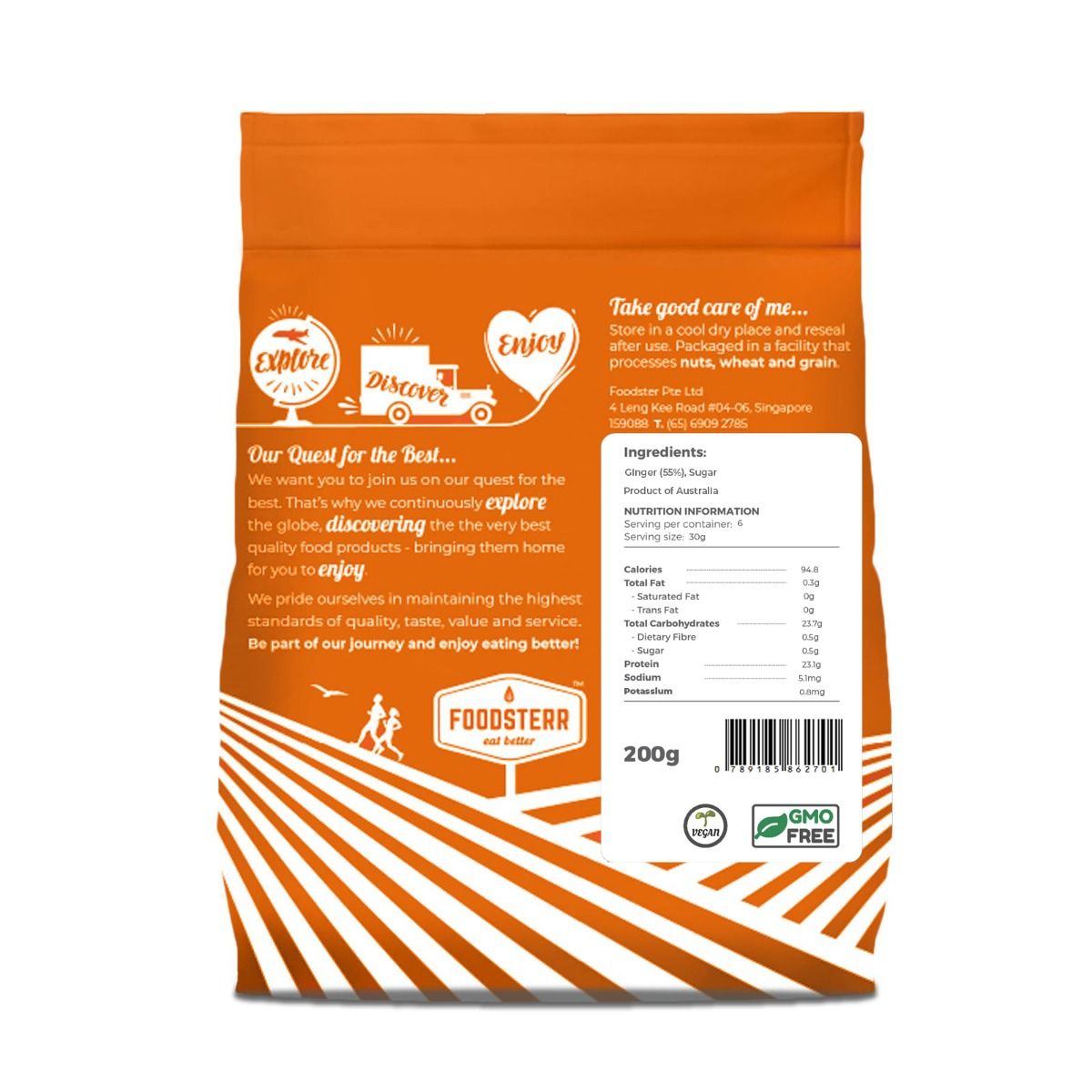 Ginger Cubes (Australia - candied Ginger) - Foodsterr PTE LTD