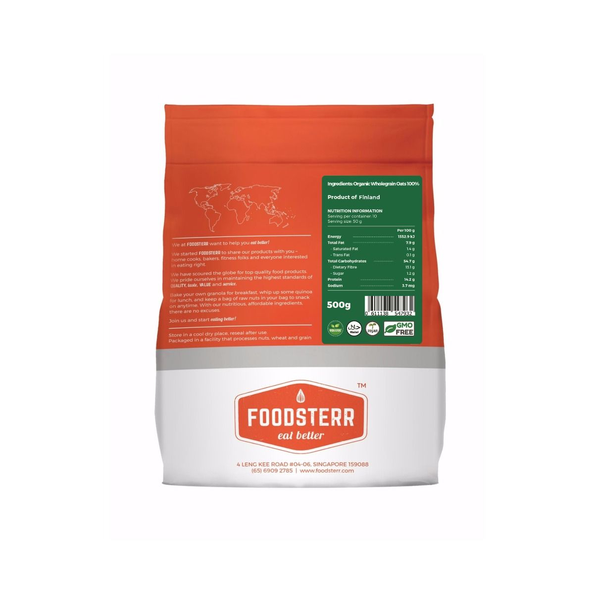 Organic Rolled Oats - Foodsterr PTE LTD
