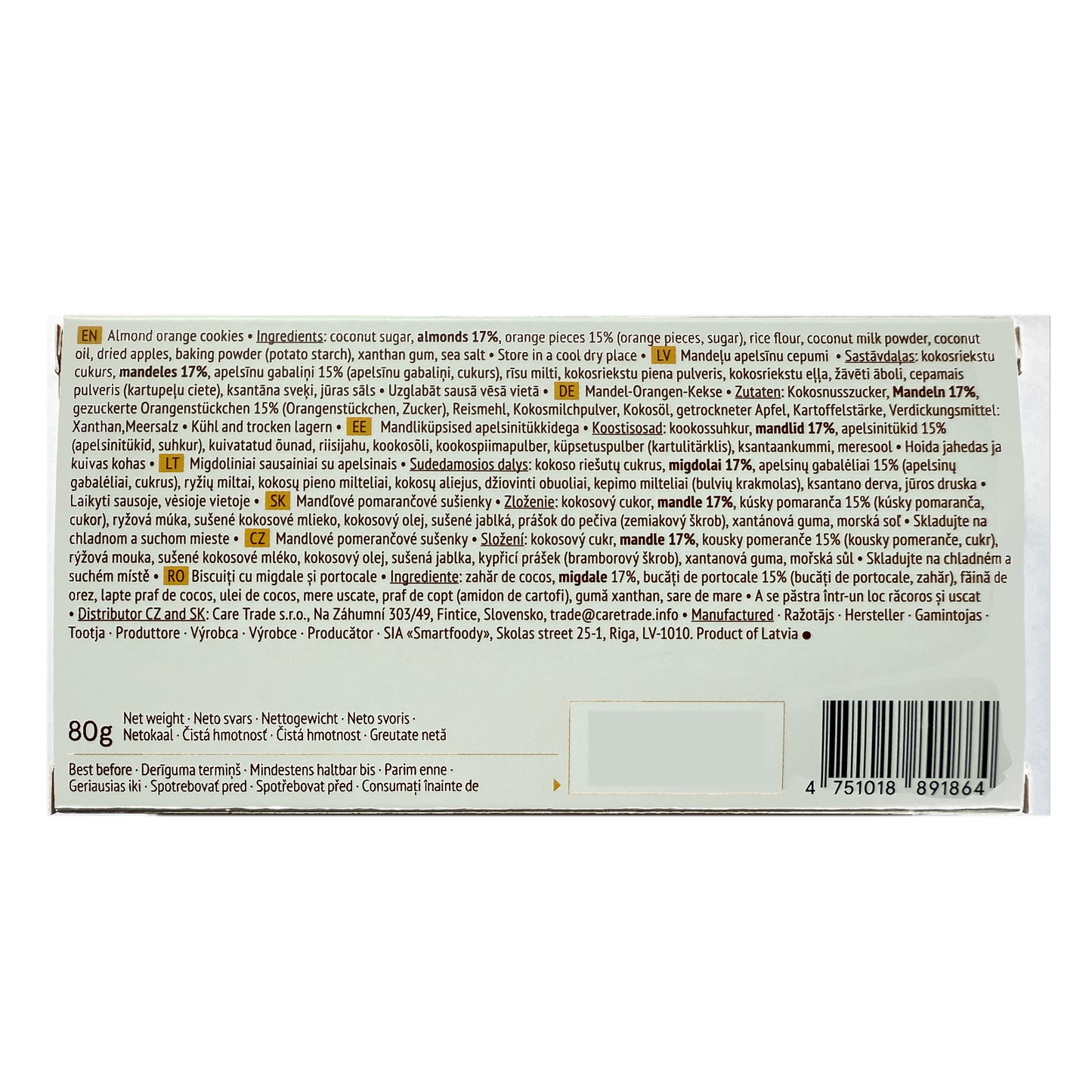 The Beginnings Almond Orange Cookies , 80 g - Foodsterr PTE LTD