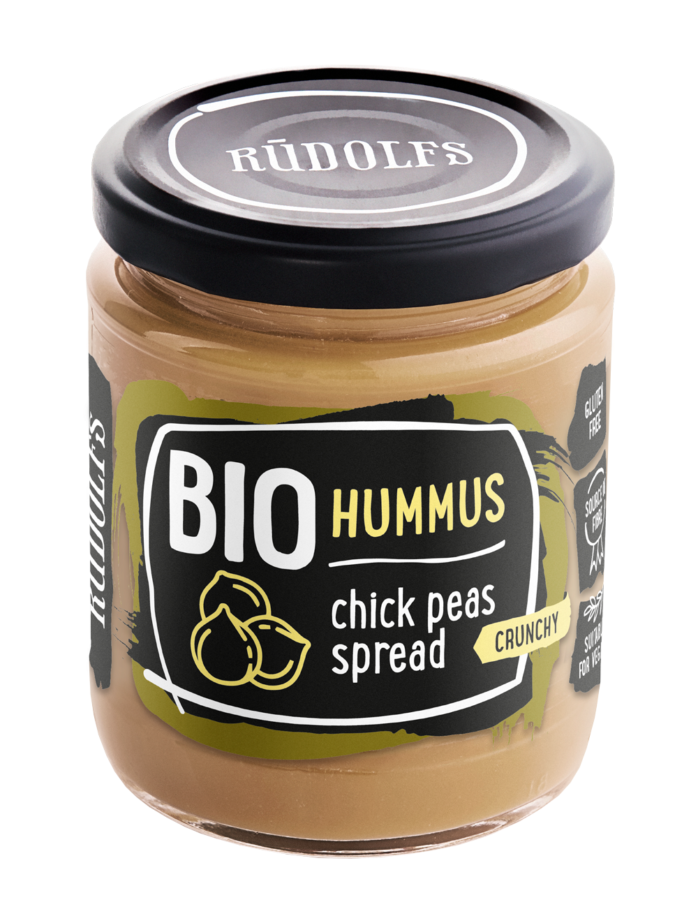 Rudolfs Organic Crunchy Hummus Vegetable Spread, 230g Carton (6 Bottles) - Foodsterr PTE LTD
