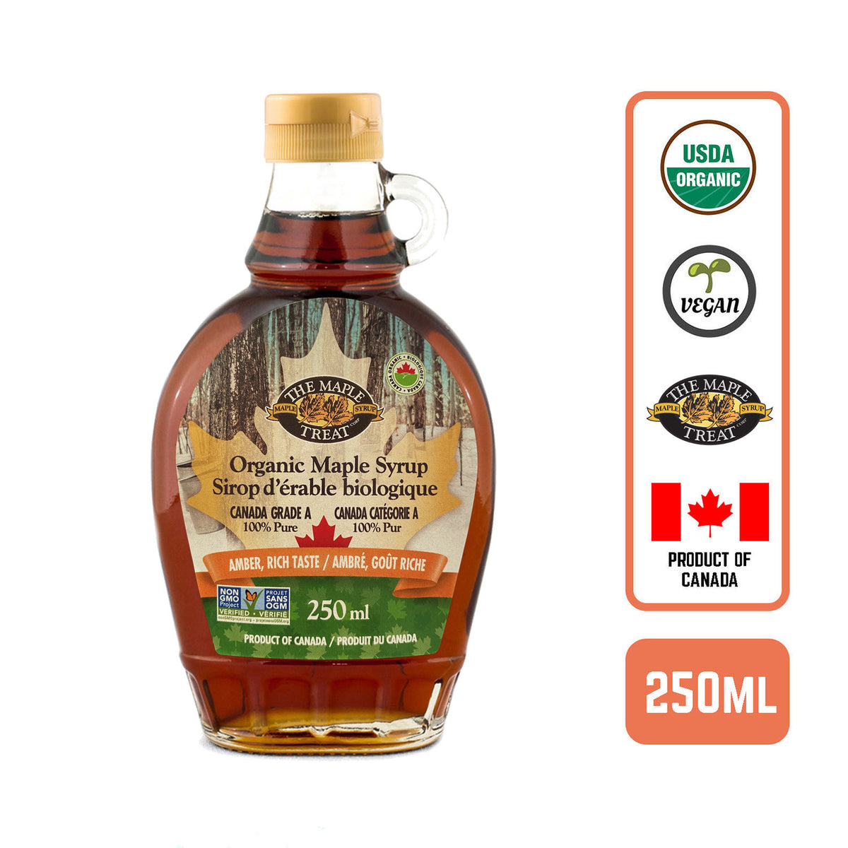 Organic Maple Syrup - Amber Rich 250ml