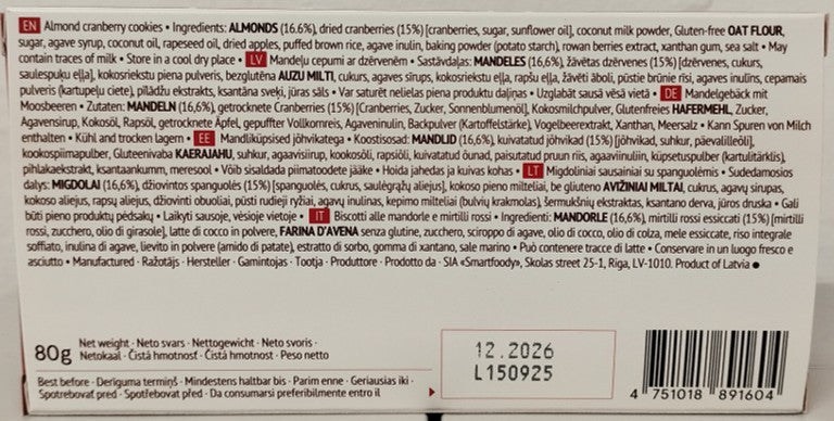 The Beginnings Almond Cranberry Cookies, 80g