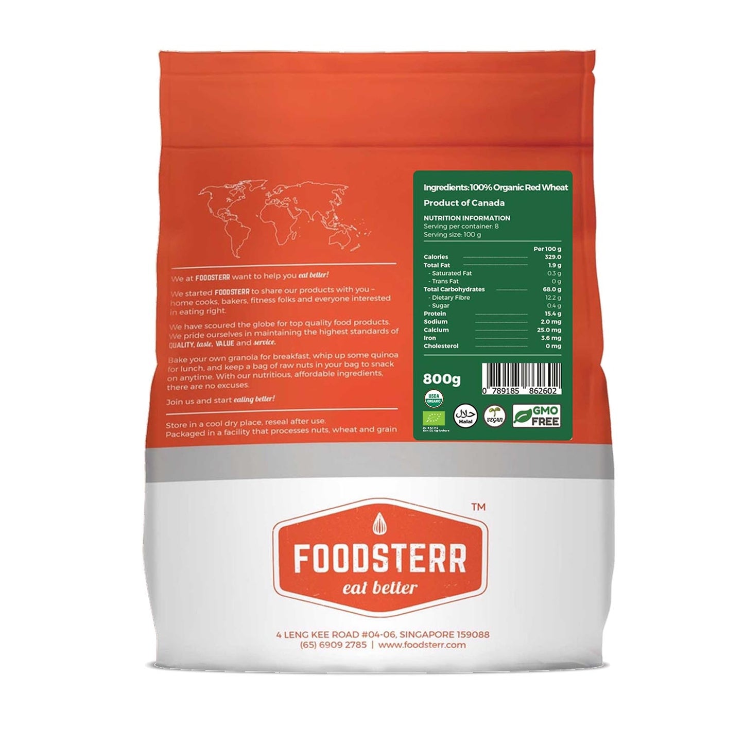 Organic Whole Wheat Flour - Foodsterr PTE LTD
