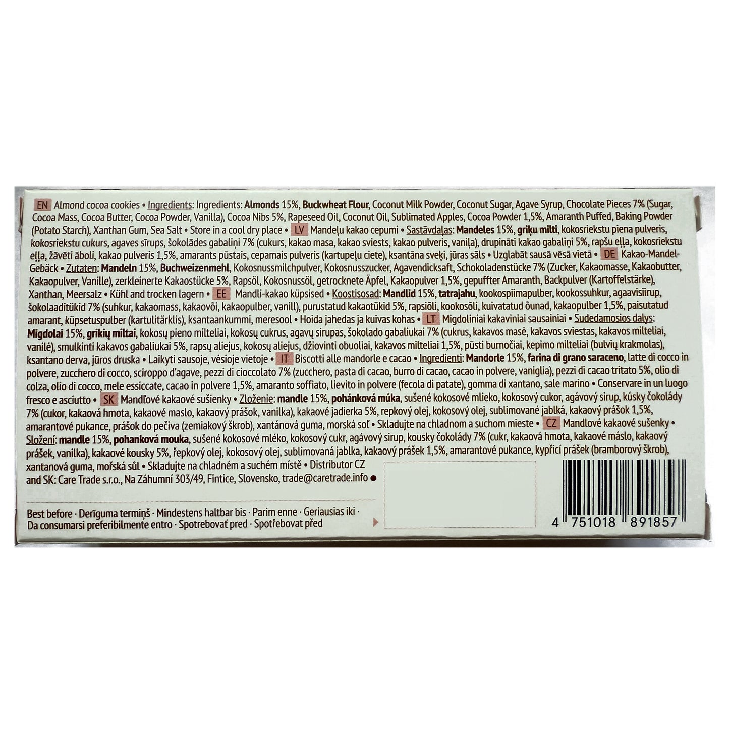 The Beginnings Almond Cocoa Cookies, 80 g - Foodsterr PTE LTD