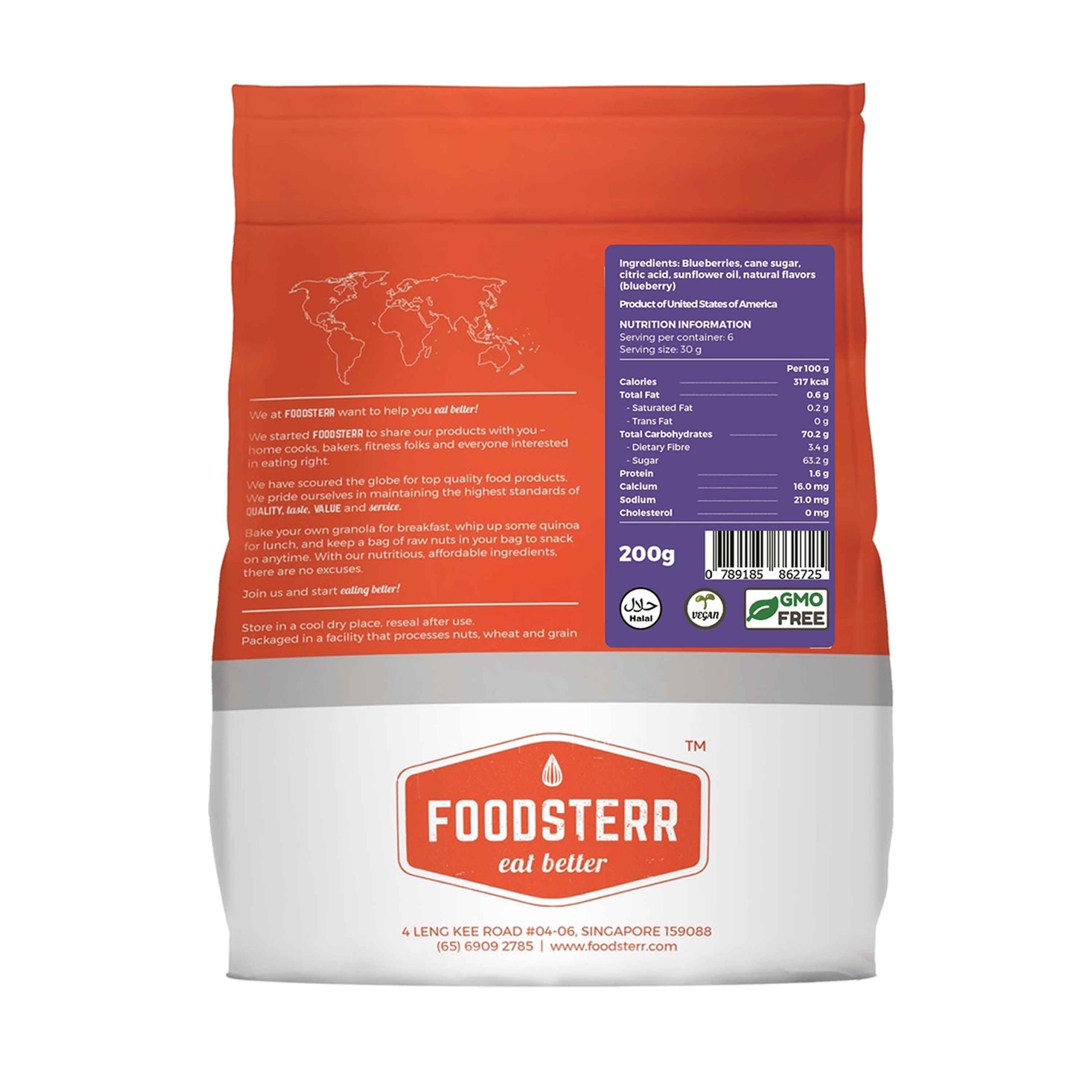 Dried Blueberries - Foodsterr PTE LTD