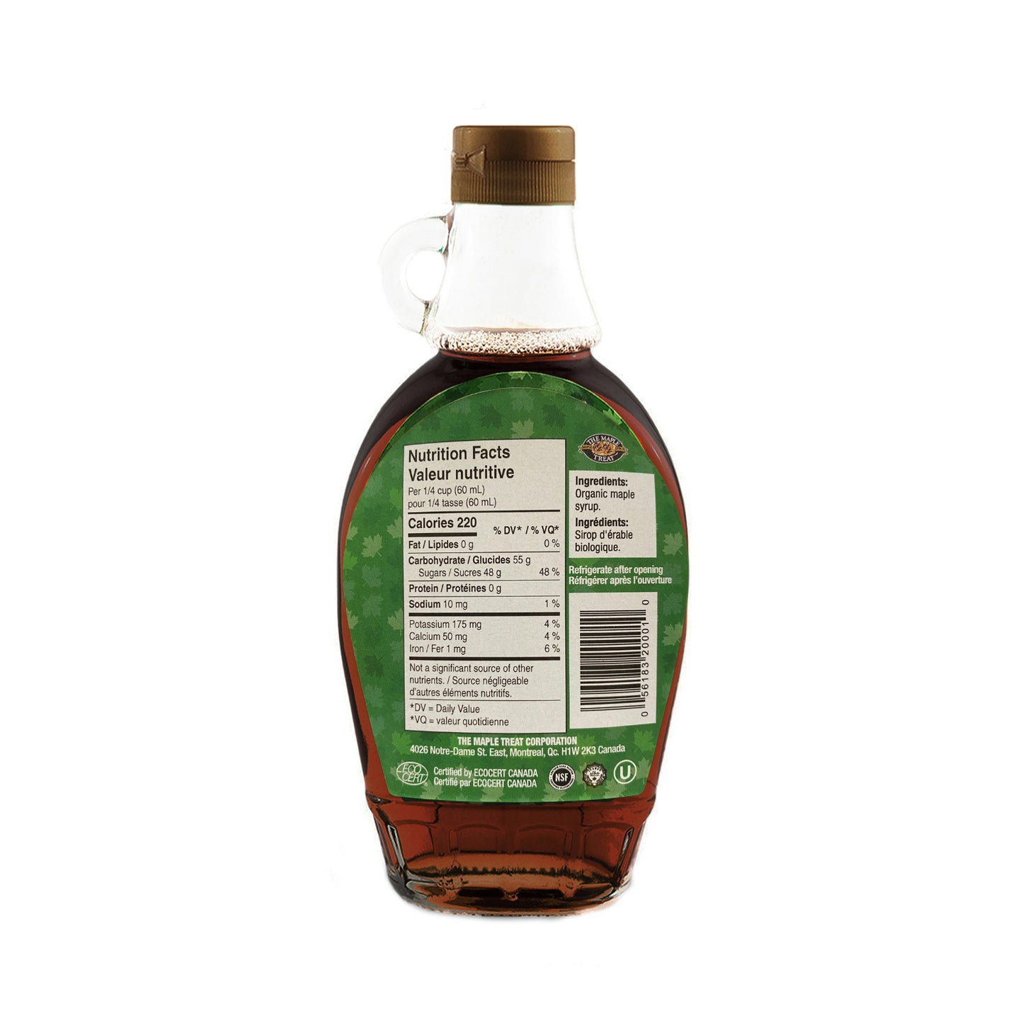 Organic Maple Syrup 250ml - Dark Robust - Foodsterr PTE LTD