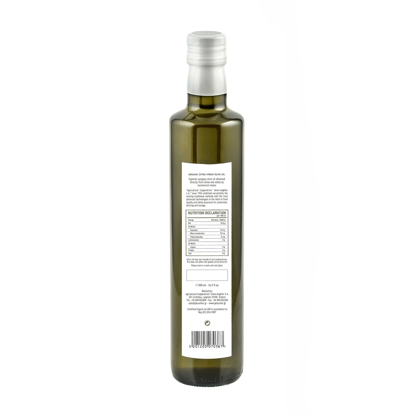 Farmers Union Organic Extra Virgin Olive Oil - Cold Pressed, 500ml - Foodsterr PTE LTD