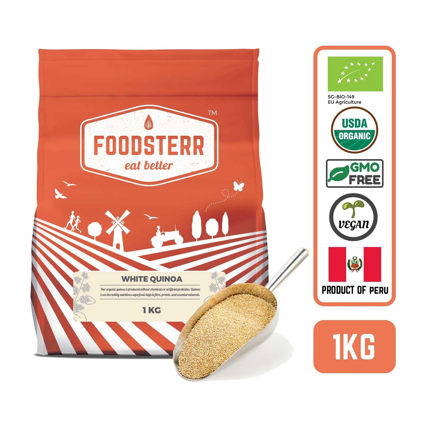 White Quinoa, 1KG - Foodsterr PTE LTD