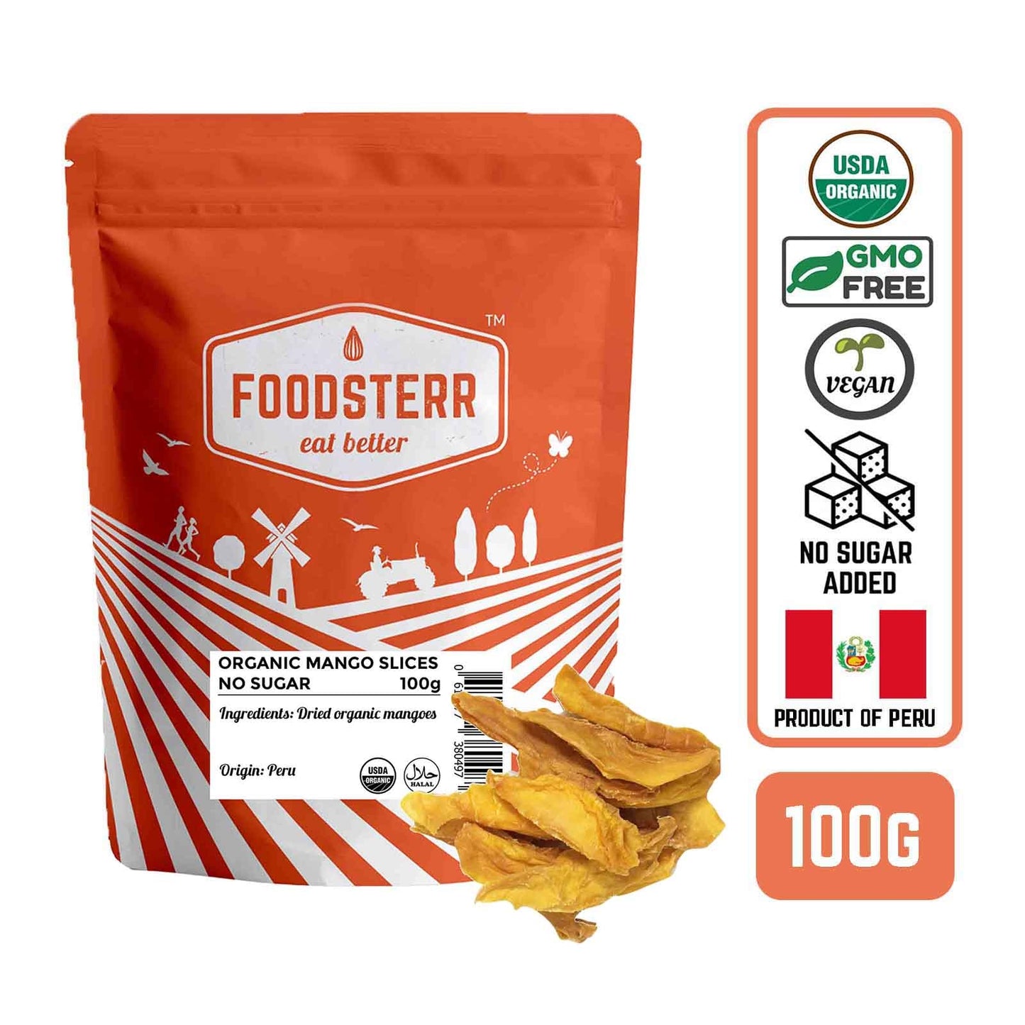 Organic Dried Mango (No Added Sugar) - Foodsterr PTE LTD