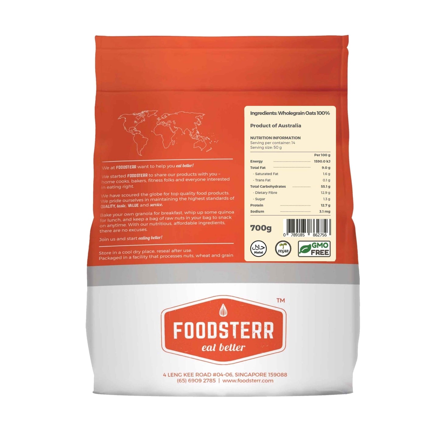 Rolled Oats, 700g - Foodsterr PTE LTD