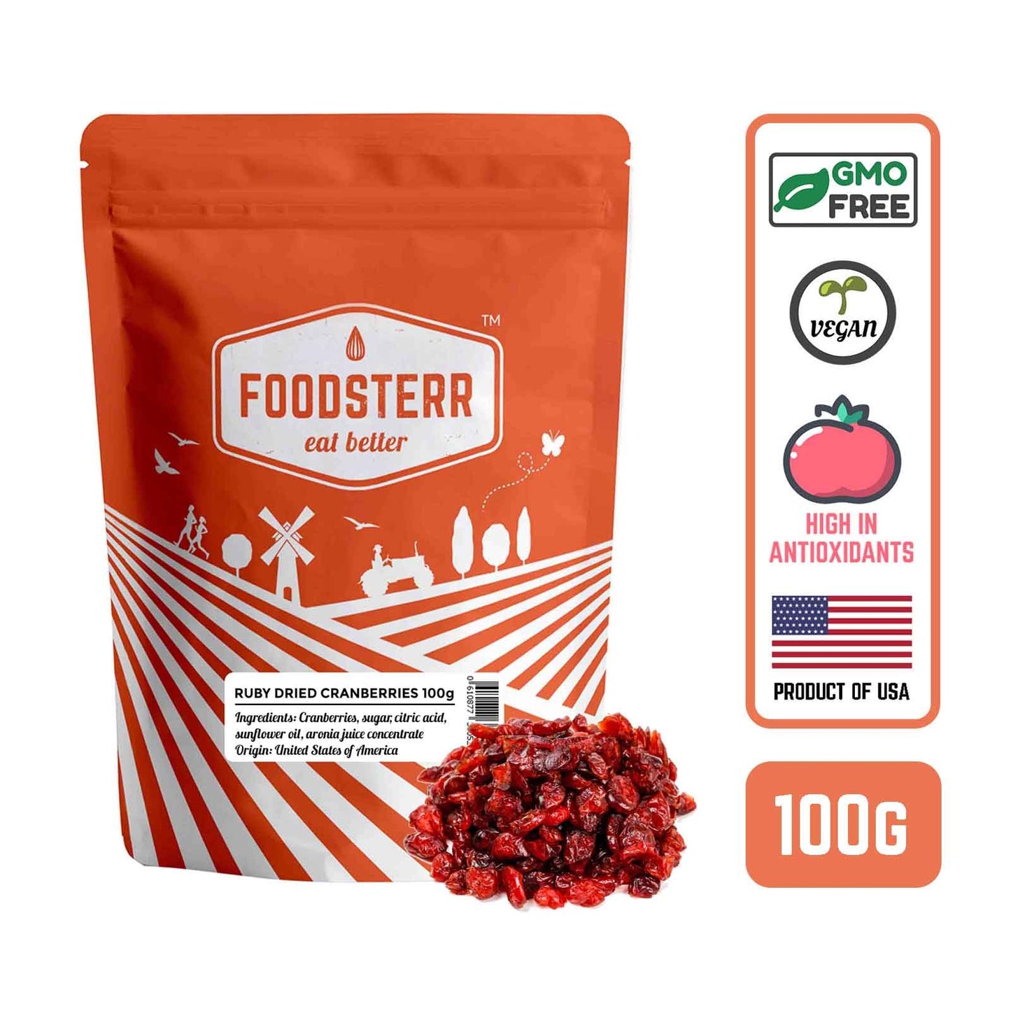 Ruby Dried Cranberries - Foodsterr PTE LTD