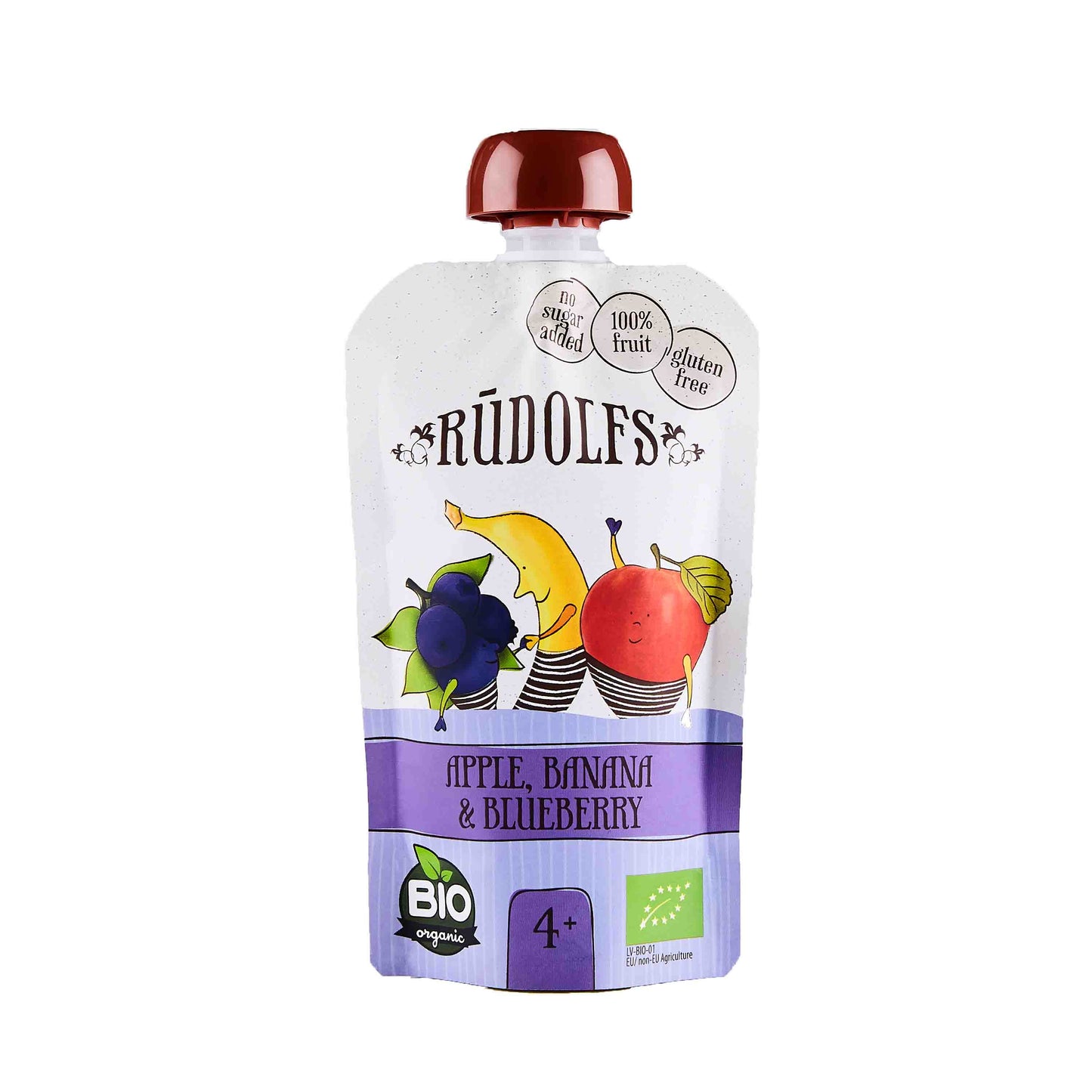 Rudolfs Organic Apple, Banana & Blueberry 4+ Months - Foodsterr PTE LTD