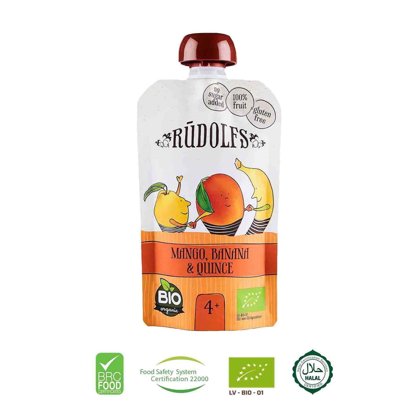 Rudolfs Organic Mango, Banana & Quince 4+ Months - Foodsterr PTE LTD
