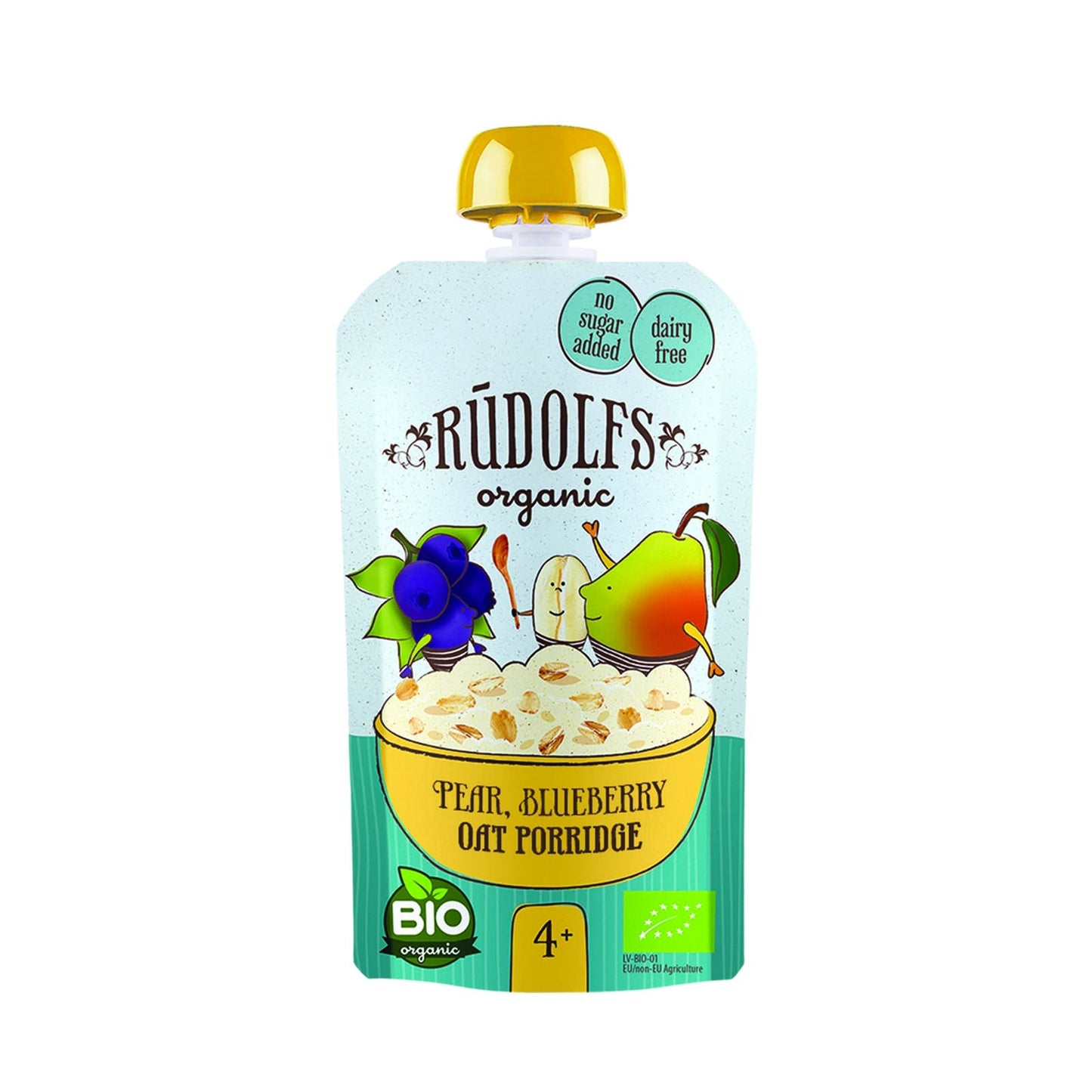 Rudolfs Baby Organic Pear Blueberry Oat Porridge 4+ Months - Foodsterr PTE LTD