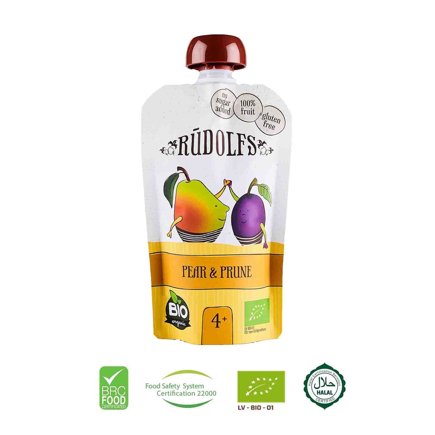 Rudolfs Organic Pear & Prune 4+ Months - Foodsterr PTE LTD