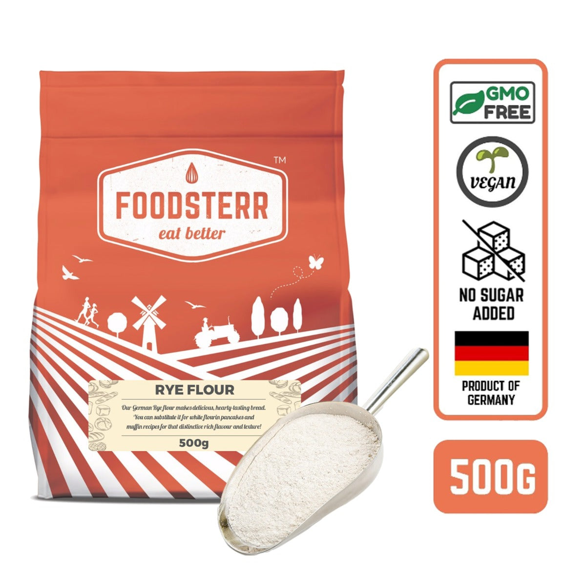 German Rye Flour (Unbleached) - Foodsterr PTE LTD