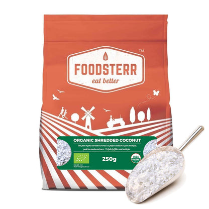 Organic Shredded Coconut, 0.25kg - Foodsterr PTE LTD