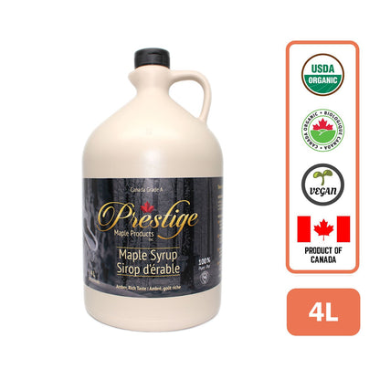 Prestige Organic Maple Syrup Amber, 4L