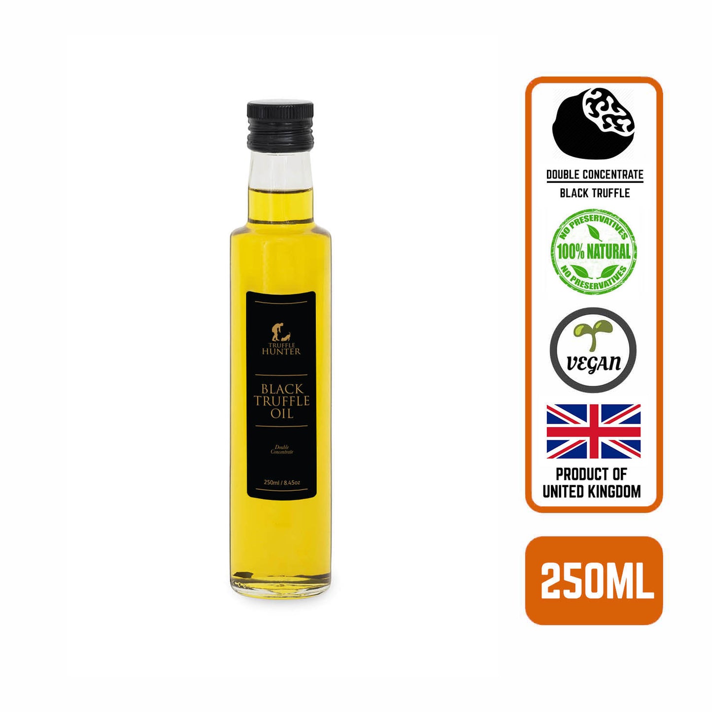 Truffle Hunter Black Truffle oil, 250ml - Double Concentrate