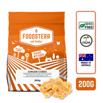 Ginger Cubes (Australia - candied Ginger) - Foodsterr PTE LTD