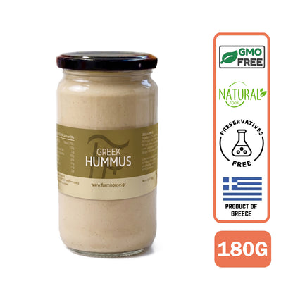 Farmhouse Greek Hummus. GMO & Preservative Free, 180g