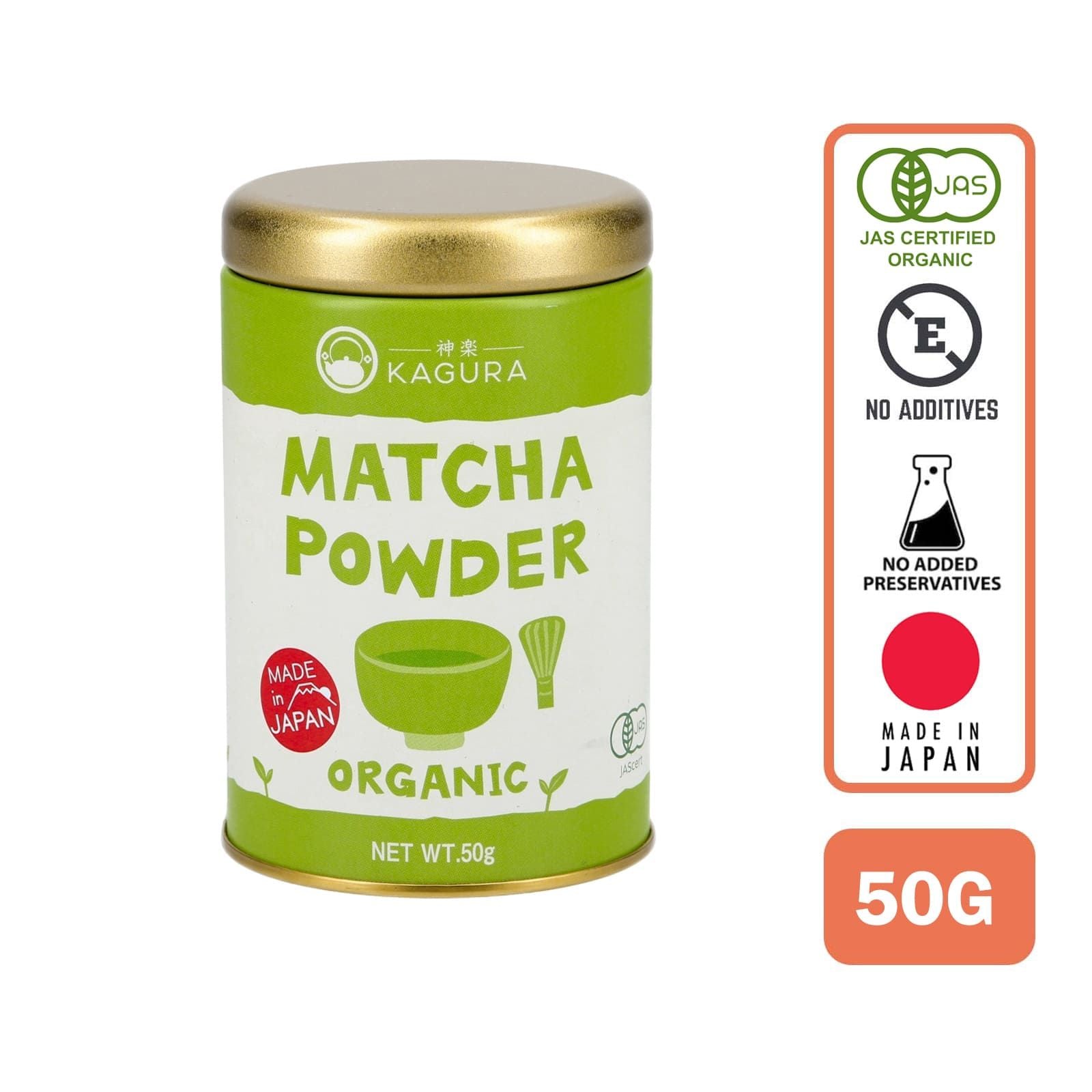 Kagura Organic Matcha Green Tea Powder, 50g - Foodsterr PTE LTD