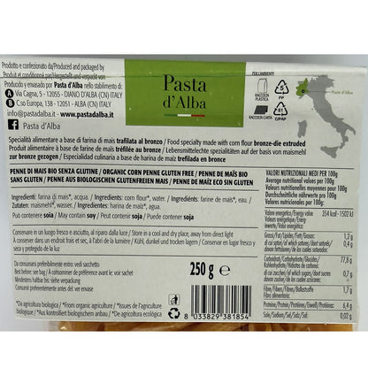 Pasta D'Alba Organic Gluten Free Artisinal Penne 250G