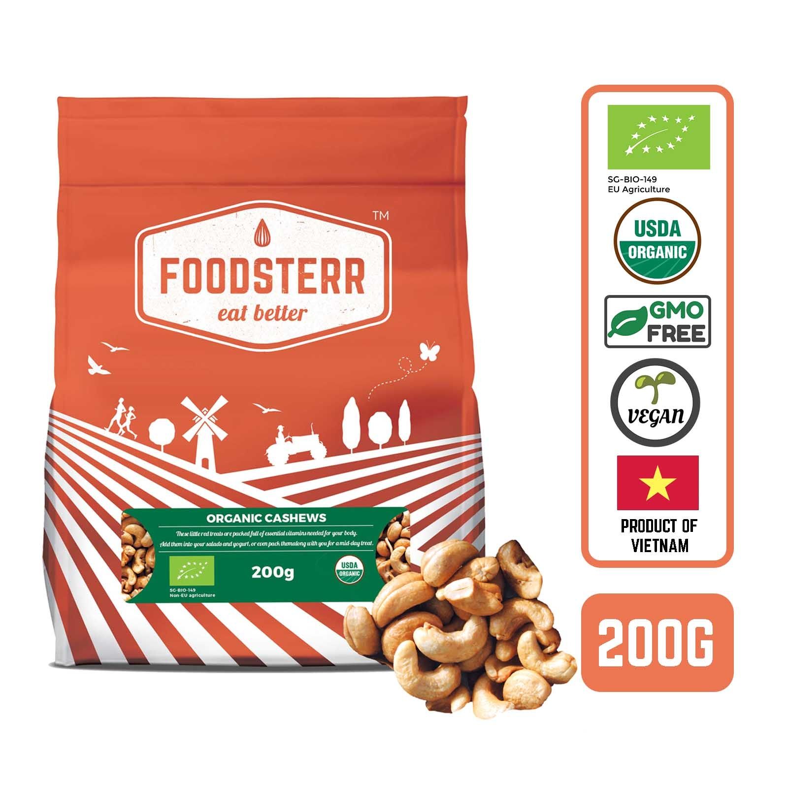 Organic Cashews, 200 grams - Foodsterr PTE LTD