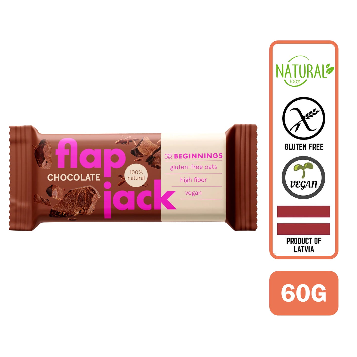 The Beginnings FlapJack Chocolate Bar 60g