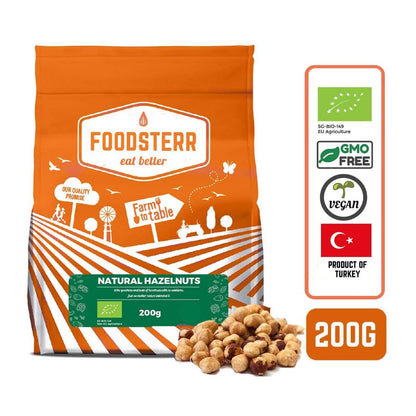 Foodsterr Organic Turkish Roasted Hazelnuts, 200g - Foodsterr PTE LTD