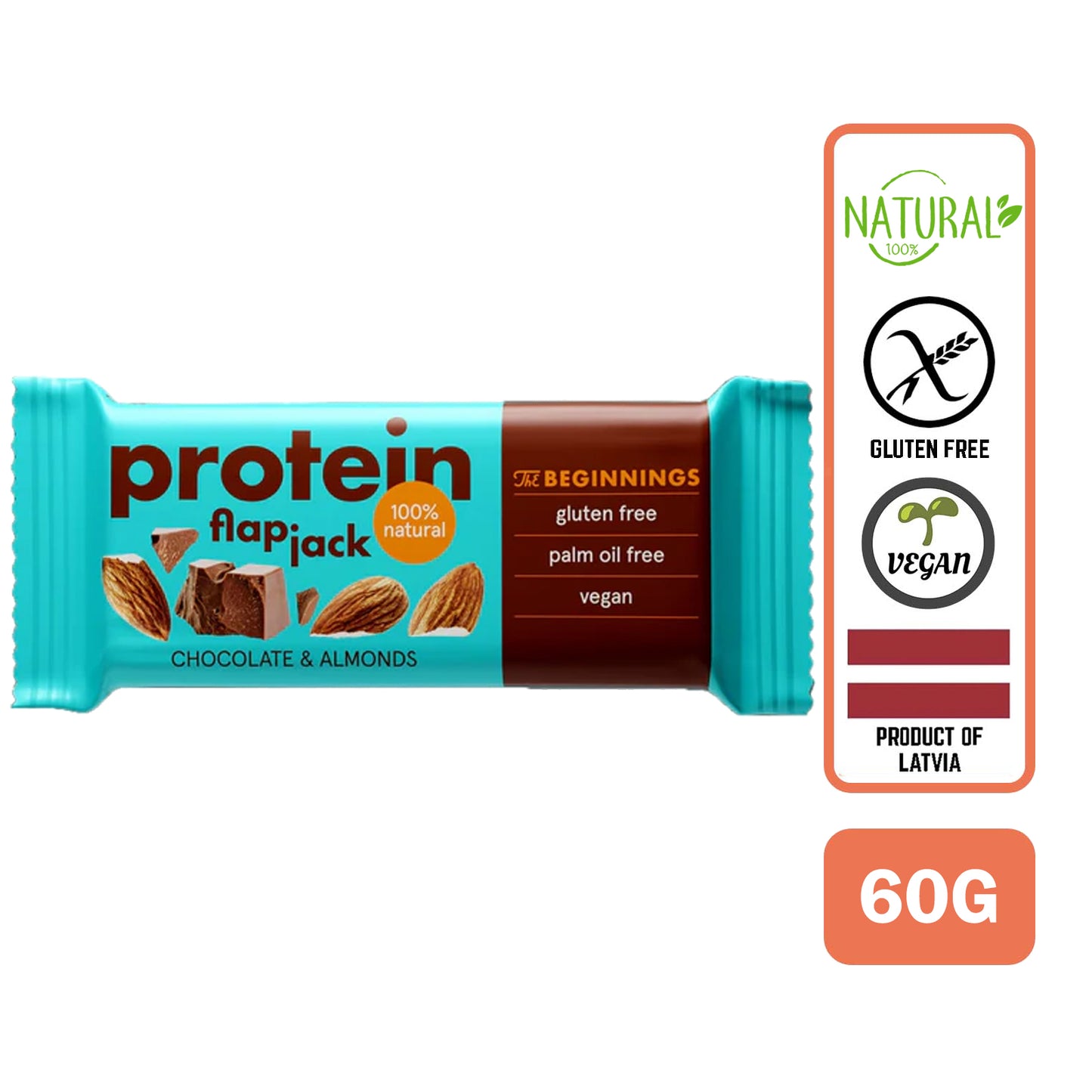 The Beginnings FlapJack Protein Almond Bar 60g