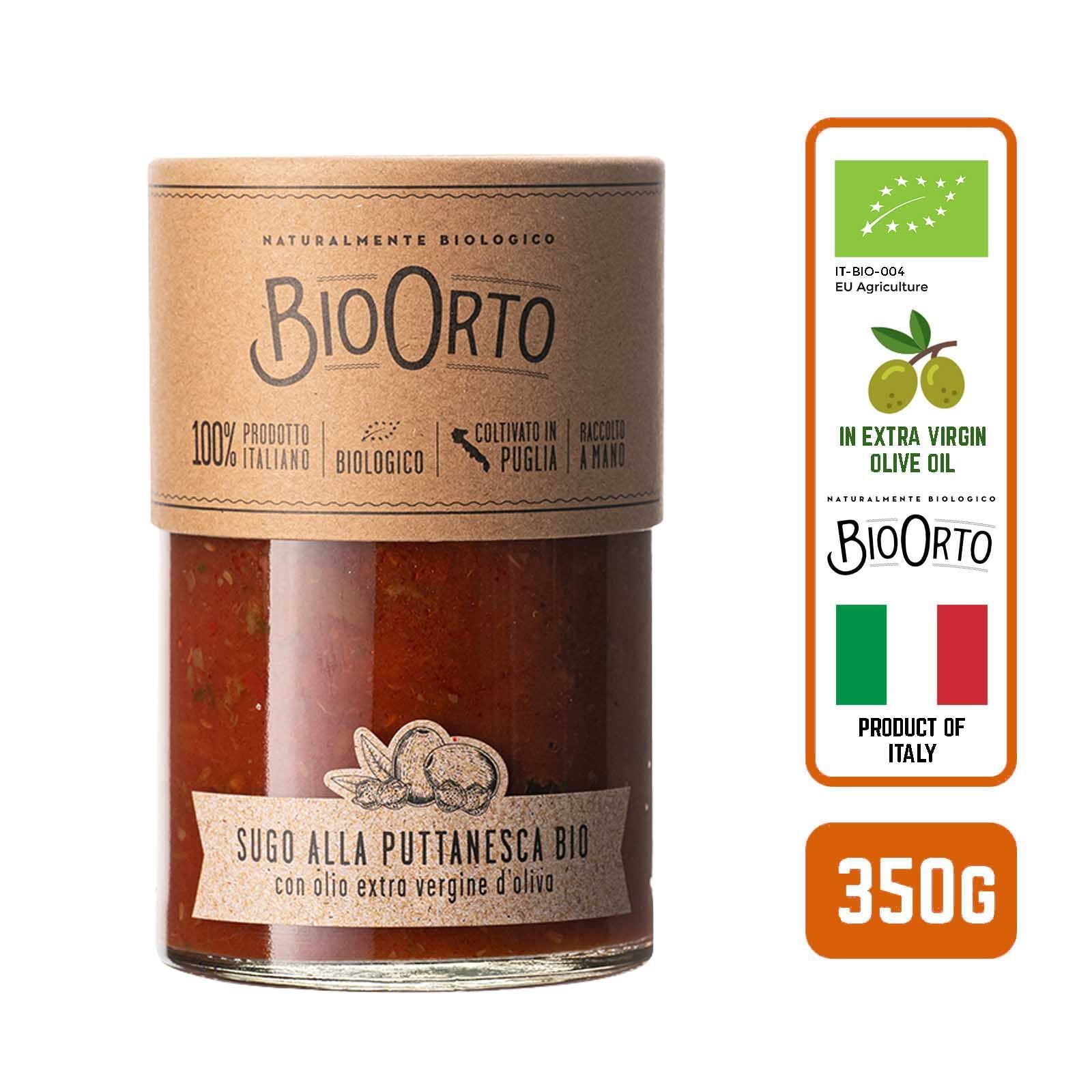 BioOrto Organic Pasta Sauce - Puttanesca, 350G - Foodsterr PTE LTD