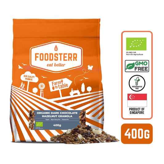 Foodsterr Organic Dark Chocolate Hazelnut Granola 400g