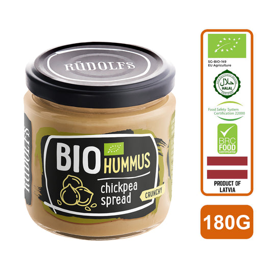 Rudolfs Organic Crunchy Hummus Vegetable Spread, 180g