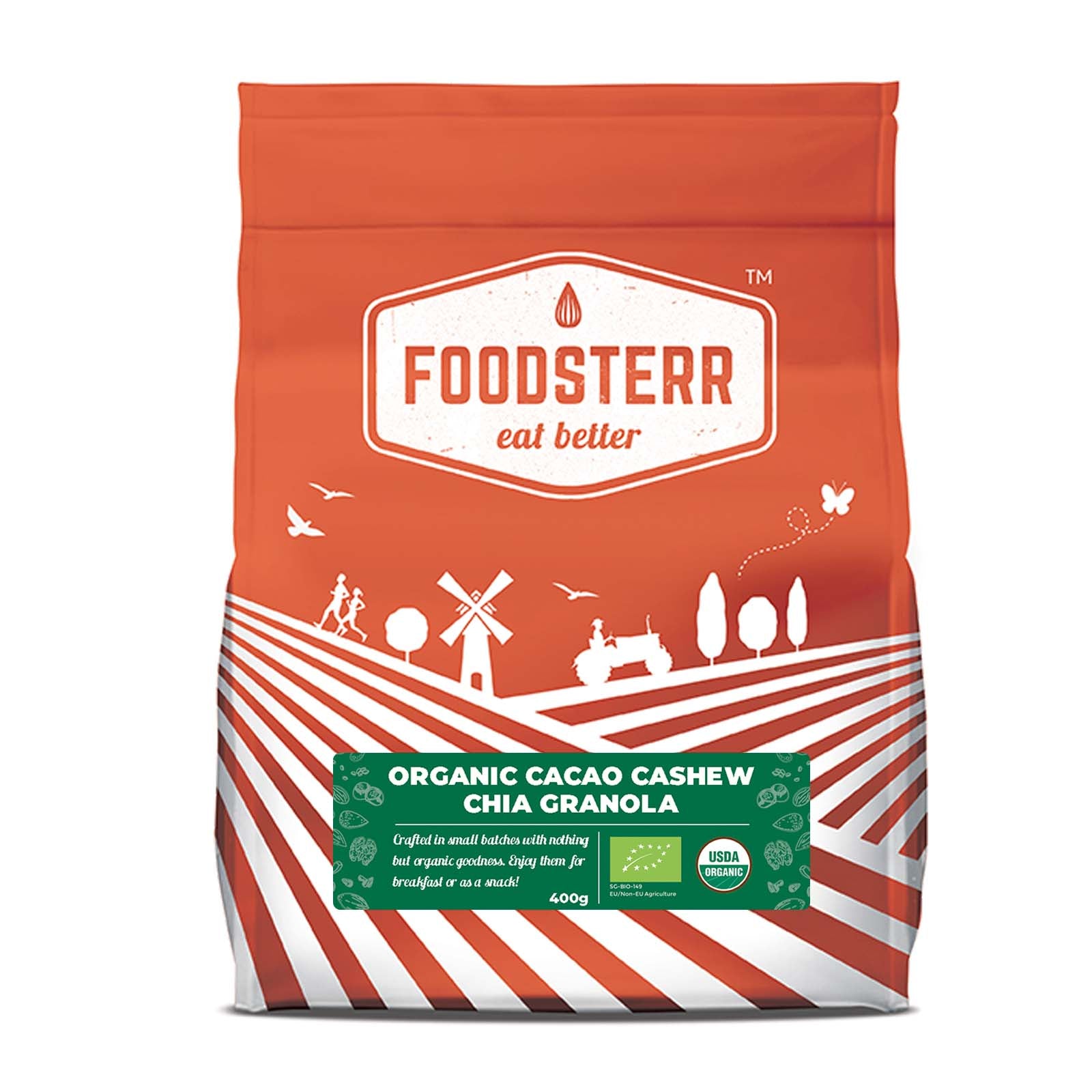 Organic Cacao Cashew Chia Granola - Foodsterr PTE LTD