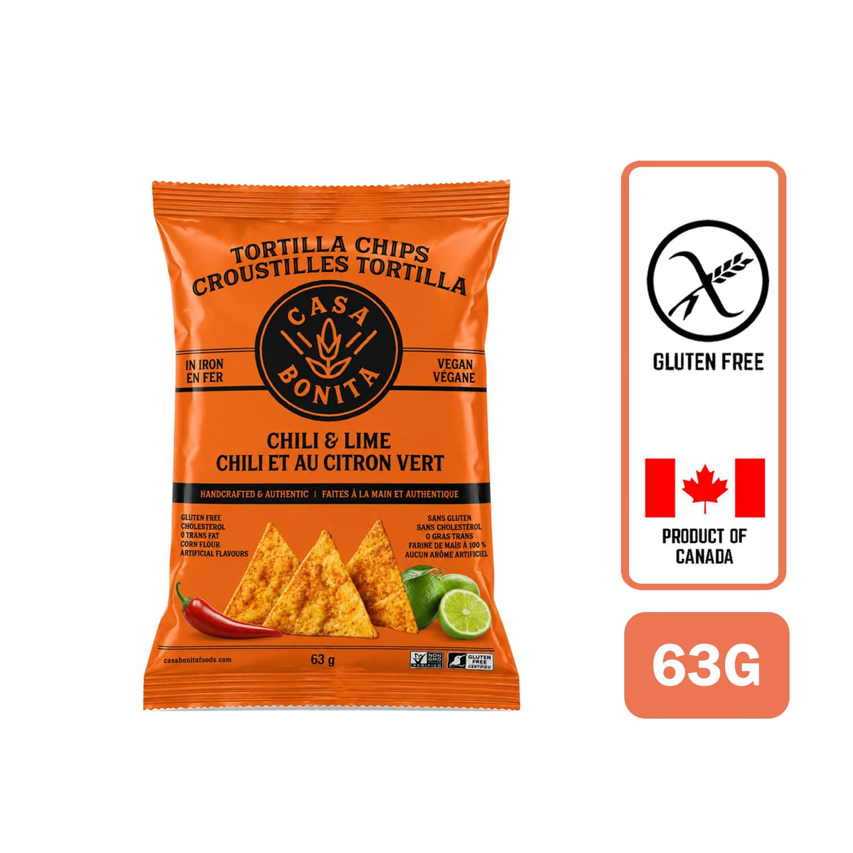 Casa Bonita Cantina Style Chili Lime Tortilla Chip 63g