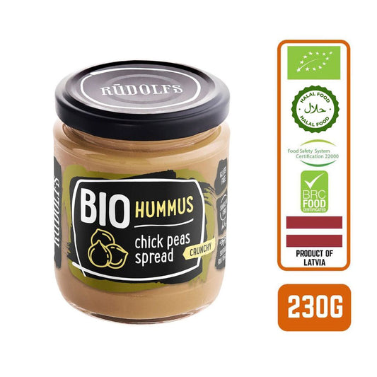 Rudolfs Organic Crunchy Hummus Vegetable Spread, 230g