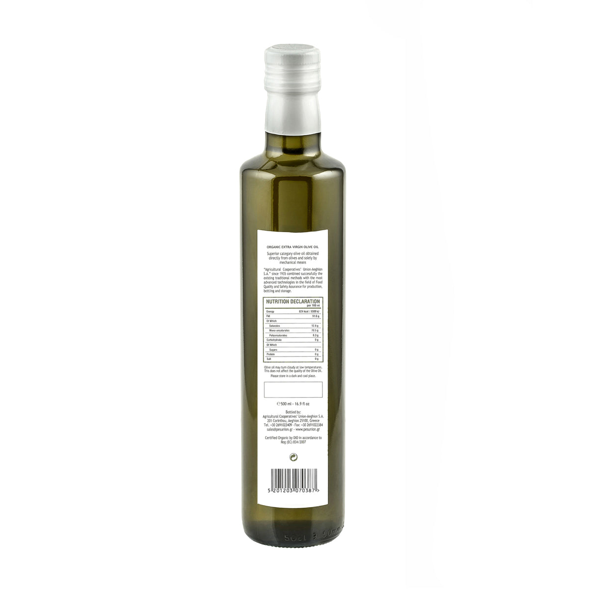 Farmers Union Organic Extra Virgin Olive Oil - Cold Pressed, 500ml (12pc/case)