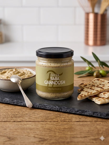 Farmhouse Greek Babaganoush. GMO & Preservative Free, 180g