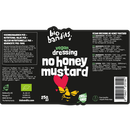 BioBandits Organic No-Honey Mustard Dressing, 250ml
