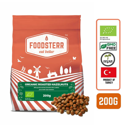 Foodsterr Organic Turkish Roasted Hazelnuts, 200g