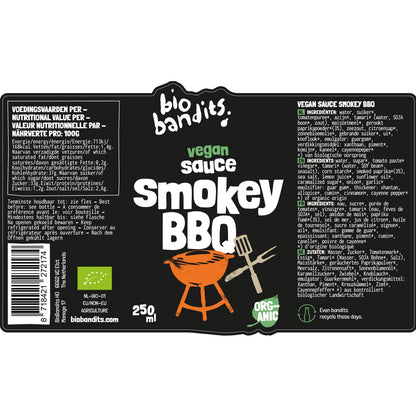 BioBandits Organic Smokey BBQ Sauce, 250ml