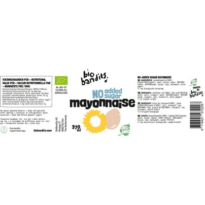 BioBandits Organic Sugar-Free Mayonnaise, 370ml
