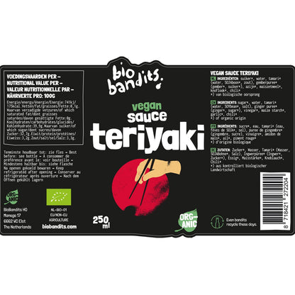 BioBandits Organic Teriyaki Sauce, 250ml