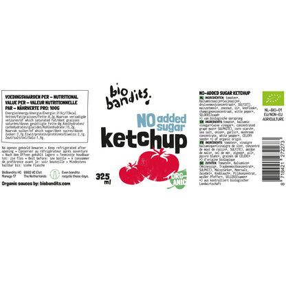 BioBandits Organic Unsweetened Ketchup, 325ml
