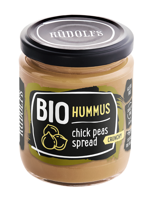 Rudolfs Organic Crunchy Hummus Vegetable Spread, 230g Carton (6 Bottles) - Foodsterr PTE LTD