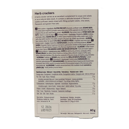 The Beginnings Herb Seed Crackers, 80 g