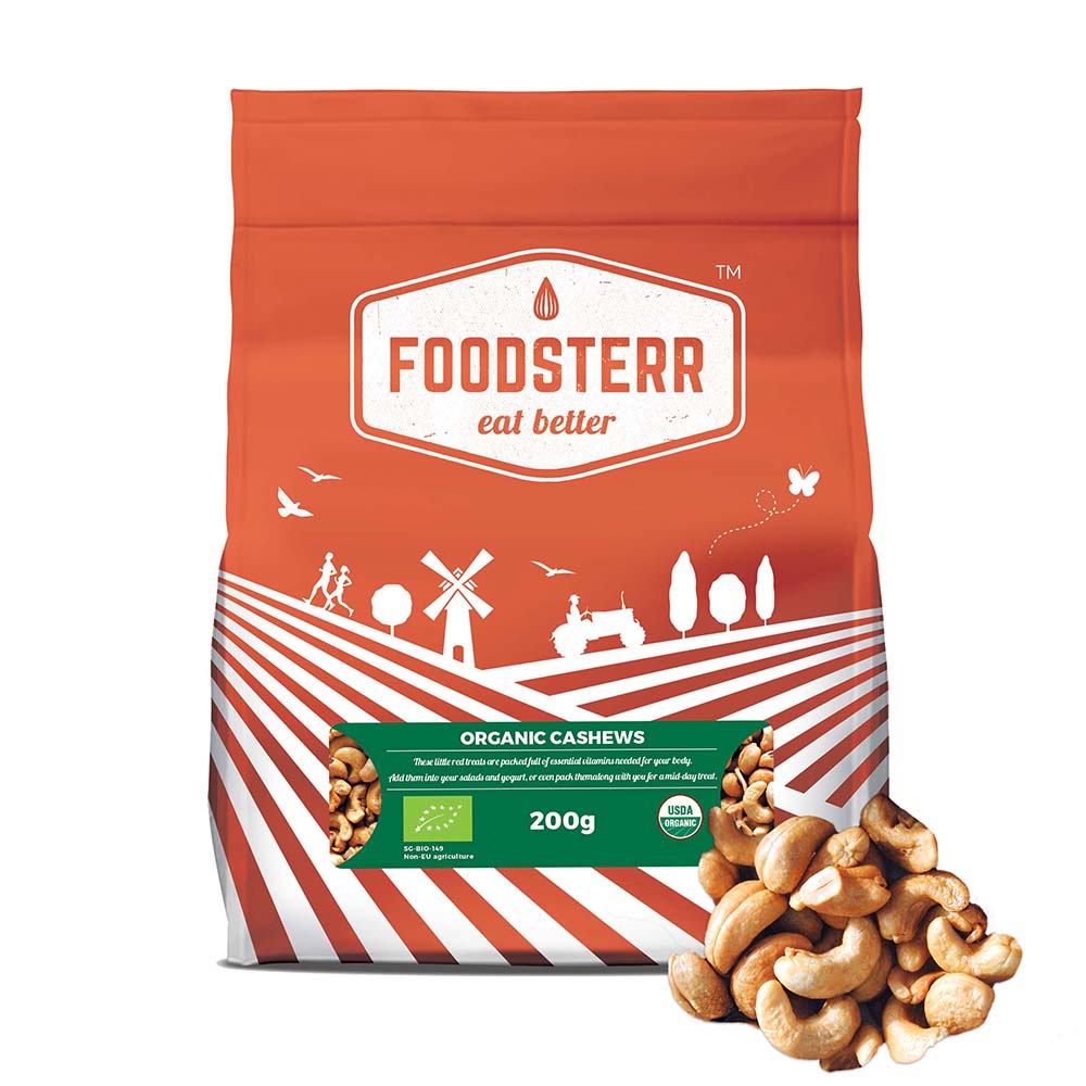 Organic Cashews, 200 grams - Foodsterr PTE LTD