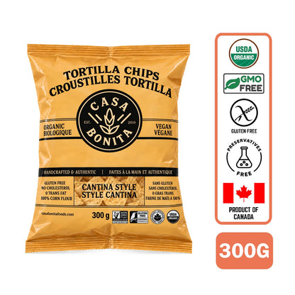Casa Bonita Organic Cantina Style Yellow Corn Tortilla Chip 300g